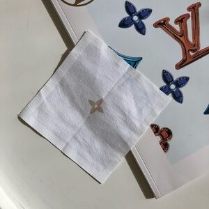 Louis Vuitton Linen LV Monogram Napkin Cocktail Rare Special Edition